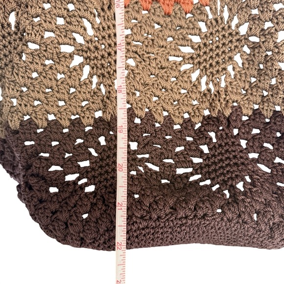 The Sak Originals Crochet Shoulder Bag Brown Boho Hobo Purse Handcrafted - Picture 8 of 9